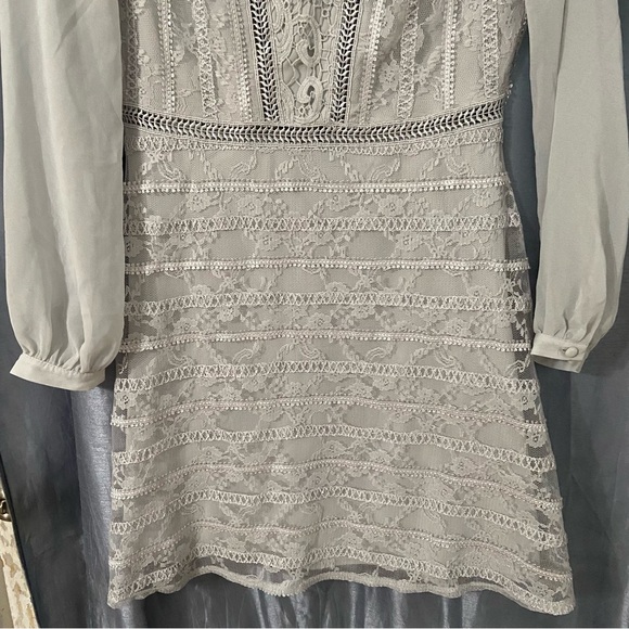 Topshop bluish gray chiffon dress - Picture 10 of 12